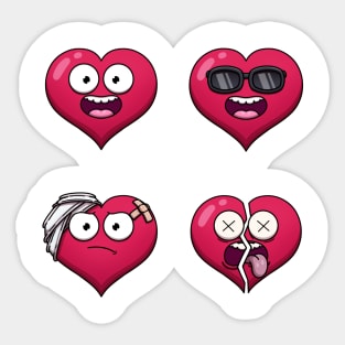 Funny Hearts Sticker